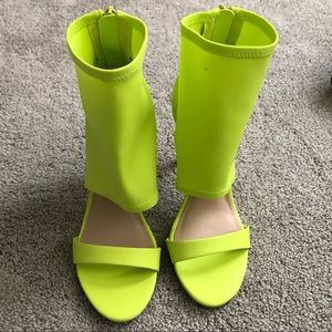 Lime green heels